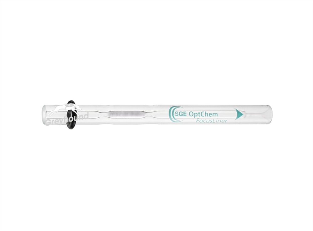 Picture of Inlet Liner - OptChem FocusLiner, tapered with pre-fitted CRS ONE O-ring, 2.3mmID, 78.5mm length